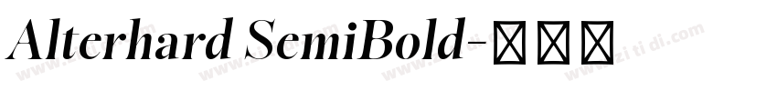 Alterhard SemiBold字体转换